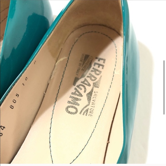 FERRAGAMO Salvatore MARINA PATENT BALLET VERNIS - Picture 3 of 10